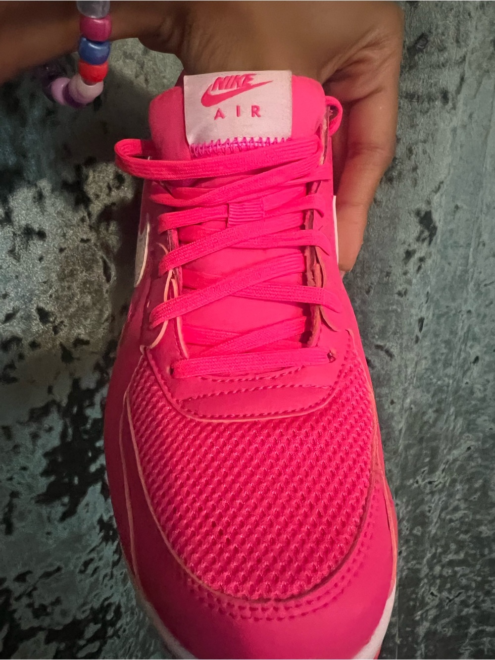 Nike Bright Pink and White Air Max Sneakers - Picture 4 of 7